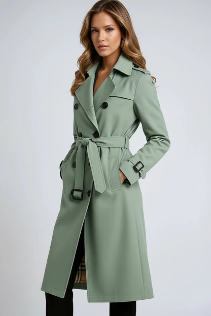 Liora Women's Trench Coat | Long Tailored Fit, Double Button Closure 5