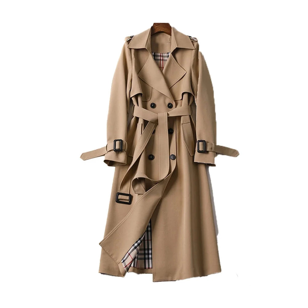 Liora Women's Trench Coat | Long Tailored Fit, Double Button Closure 6