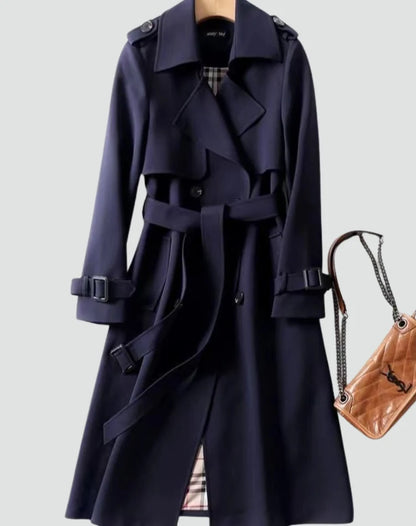 Liora Women's Trench Coat | Long Tailored Fit, Double Button Closure 9