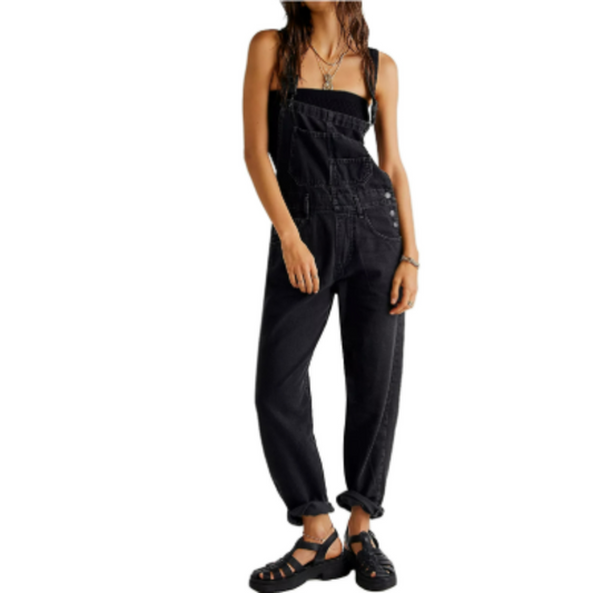 Luna Women's Black Jumpsuit | Loose Fit, Casual Style 1