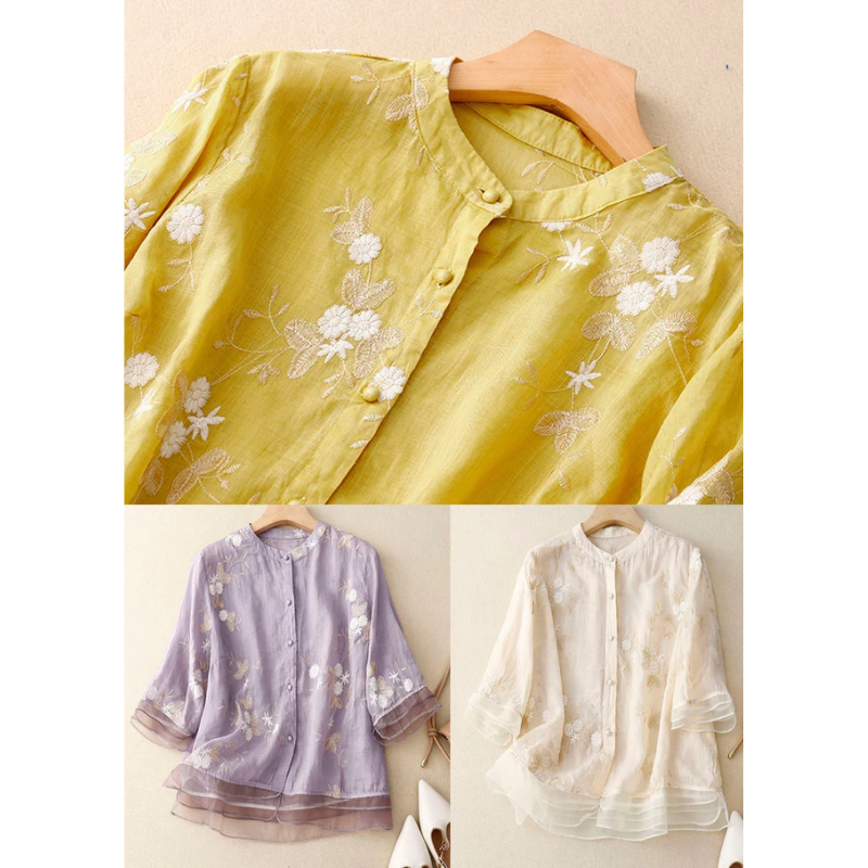 Luna Women's Blouse | Relaxed Fit, Half Sleeve 3