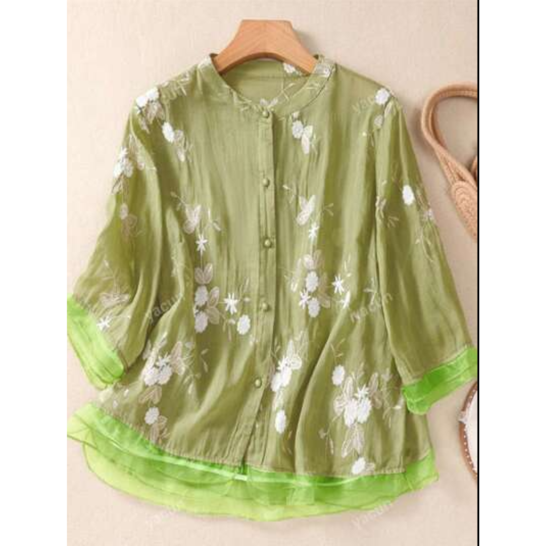 Luna Women's Blouse | Relaxed Fit, Half Sleeve 4