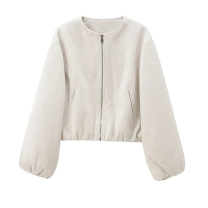 Luna Women's Jacket | Cozy Zip-Up with Stylish Volume Sleeves 4