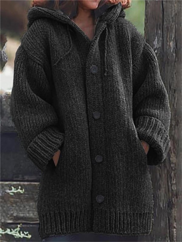 Luna Women's Long Cardigan | Cozy Hooded Style, High-Quality Material 2