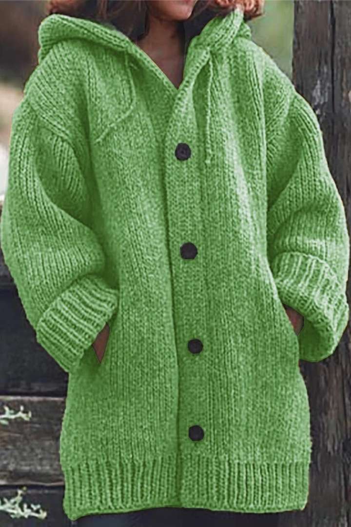 Luna Women's Long Cardigan | Cozy Hooded Style, High-Quality Material 4
