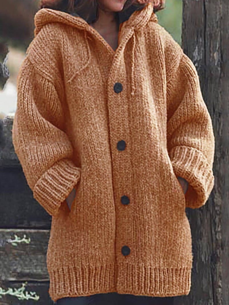Luna Women's Long Cardigan | Cozy Hooded Style, High-Quality Material 5