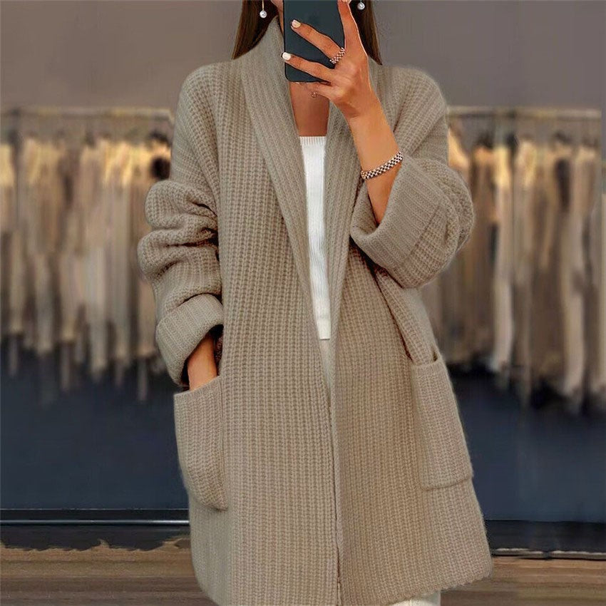 Luna Women's Long Cardigan | Cozy Oversized Fit with Pockets 0