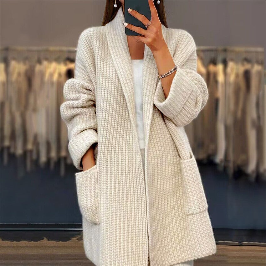 Luna Women's Long Cardigan | Cozy Oversized Fit with Pockets 1