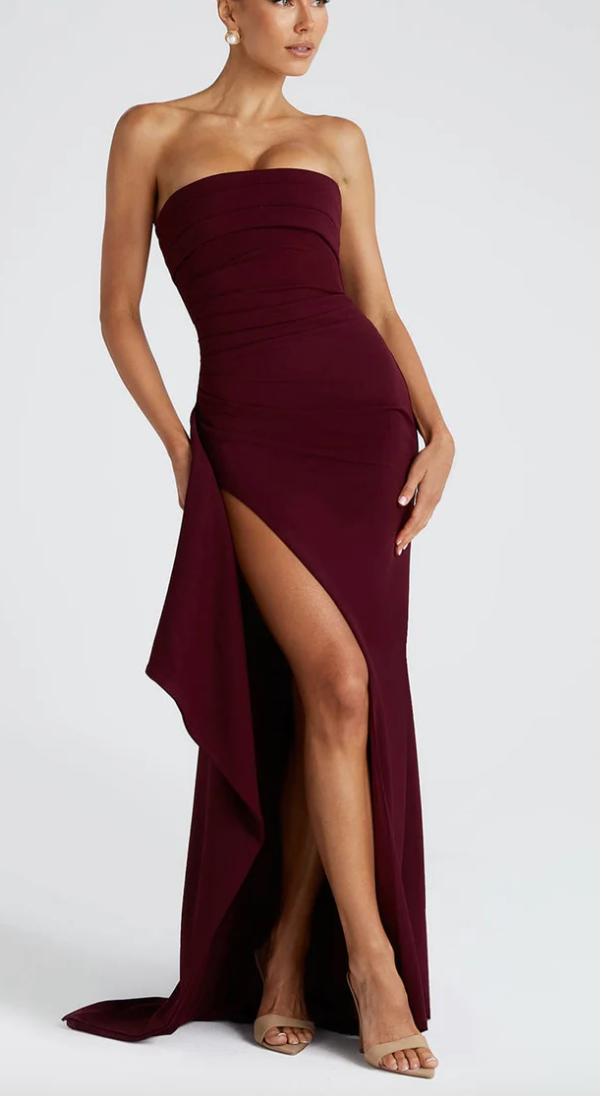 Luna Women's Maxi Dress | Elegant Strapless Design, Formal & Chic 3
