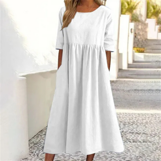 Luna Women's Midi Dress | Relaxed Fit, Casual Style 0