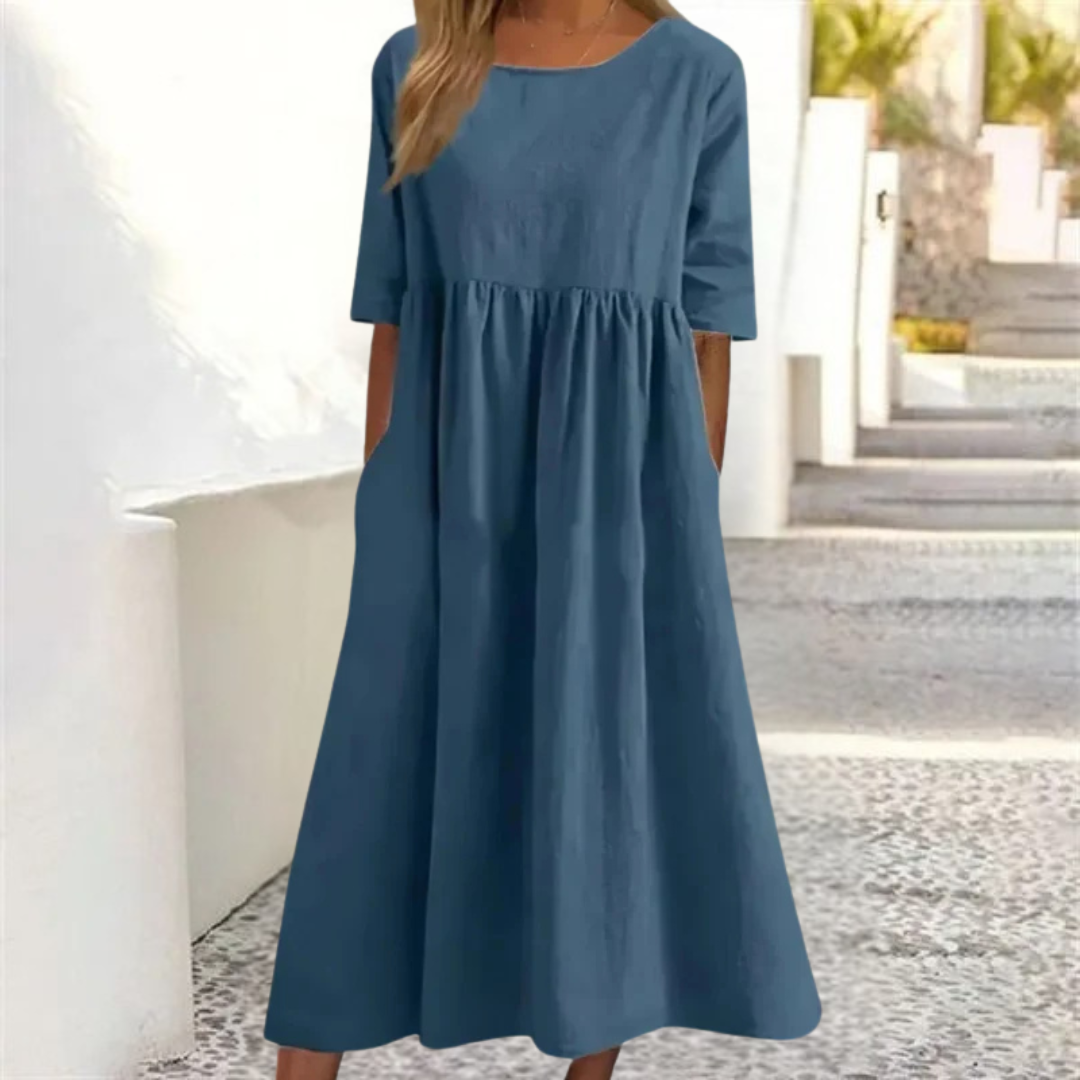 Luna Women's Midi Dress | Relaxed Fit, Casual Style 2