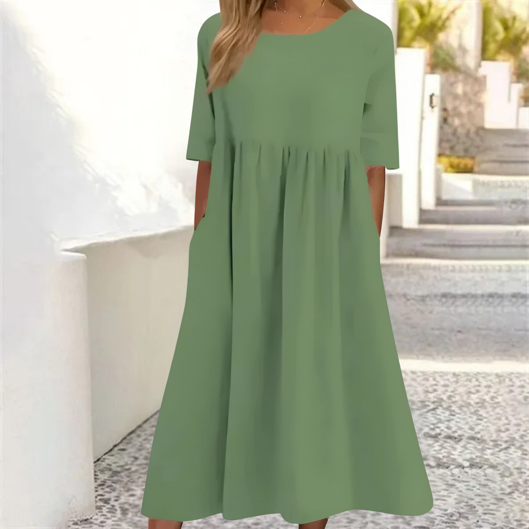 Luna Women's Midi Dress | Relaxed Fit, Casual Style 4