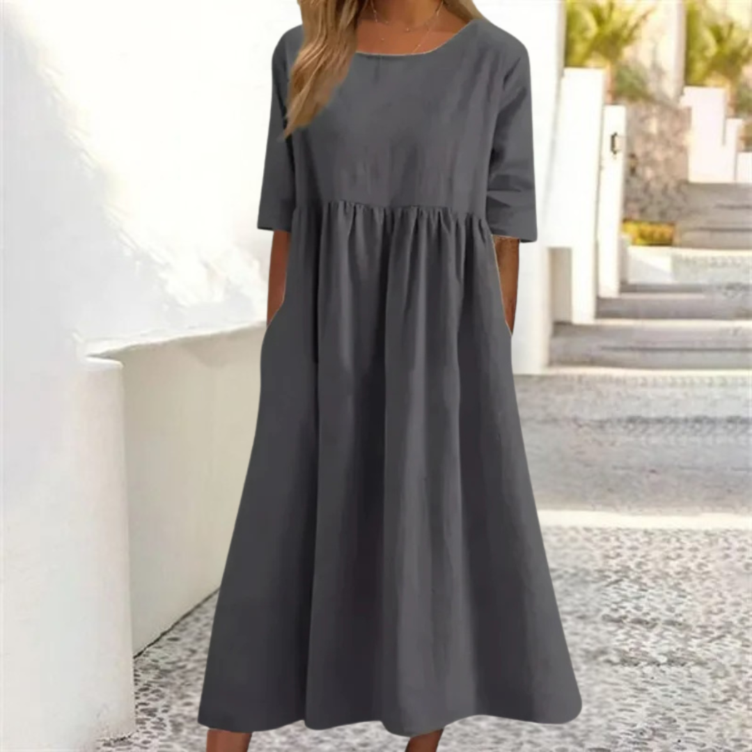 Luna Women's Midi Dress | Relaxed Fit, Casual Style 6