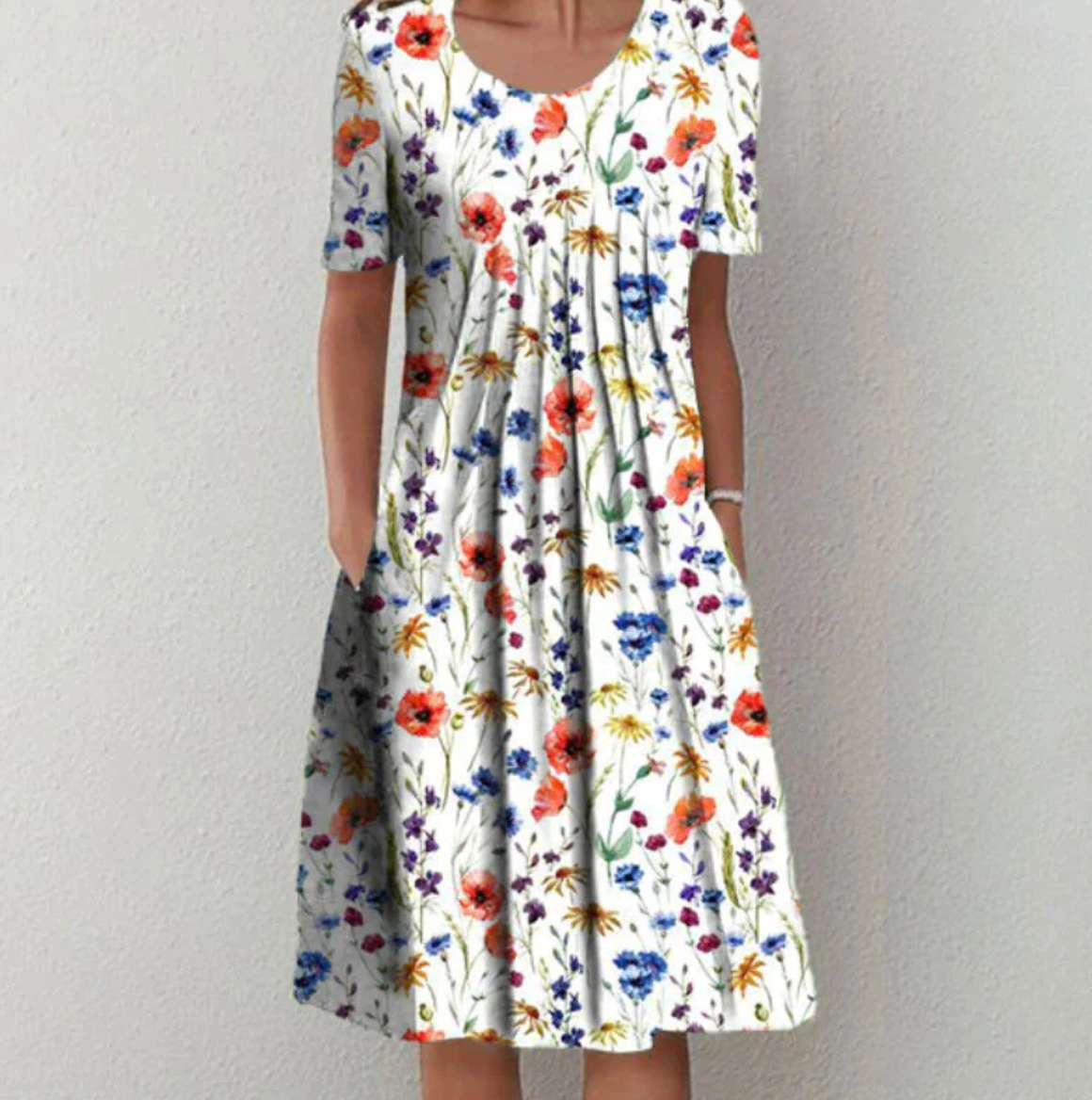 Luna Women's Midi Dress | Vibrant Prints, Casual Elegance 0