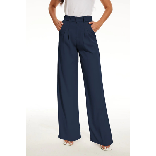 Luna Women's Wide Leg Pants | High-Waisted Comfort Trousers 1