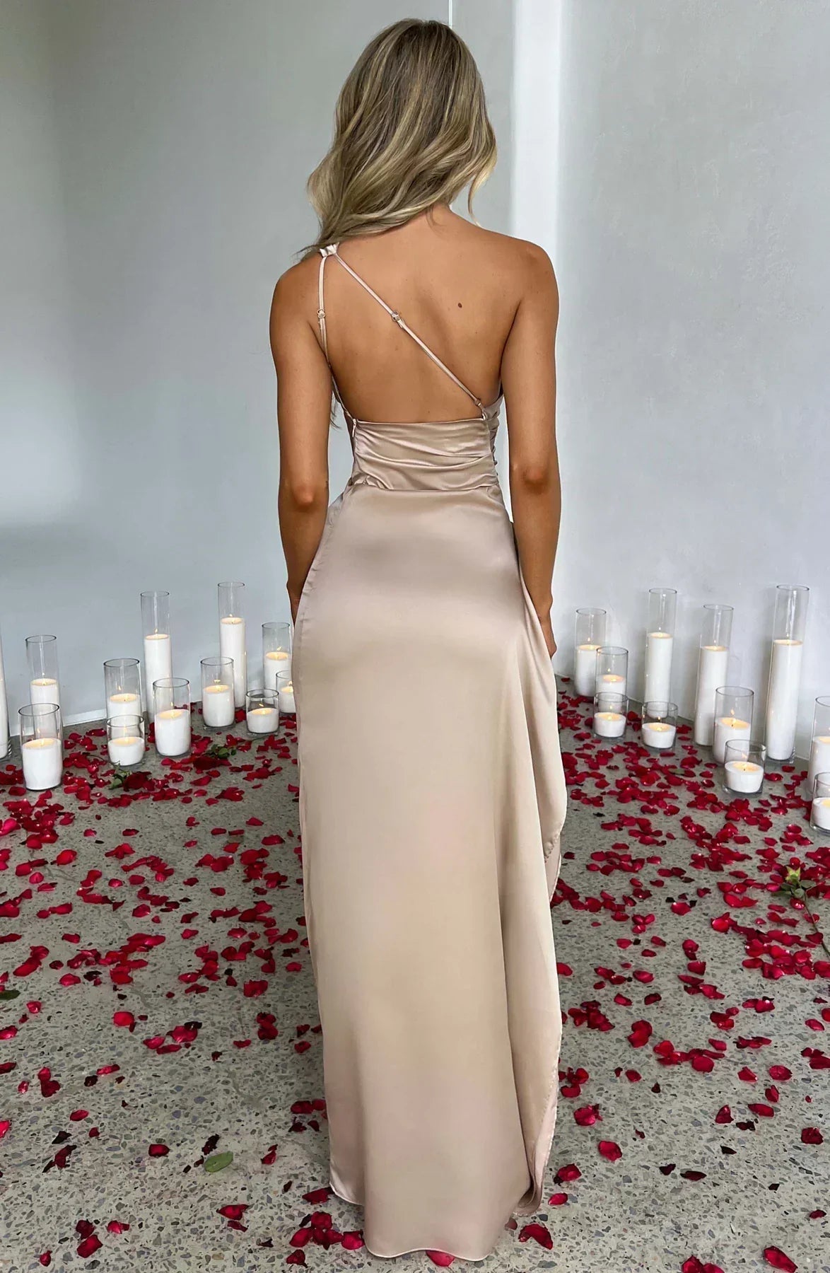 Lydia Women's Maxi Dress | Asymmetric Design, Elegant Evening Wear 4