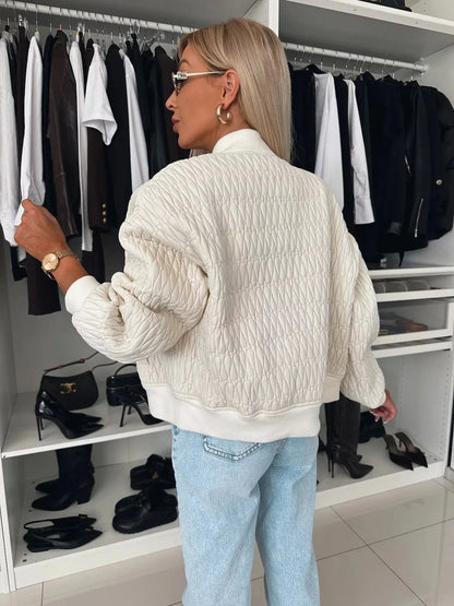 Lydia Women's Quilted Bomber Jacket | Cropped Style for Winter Coats 2
