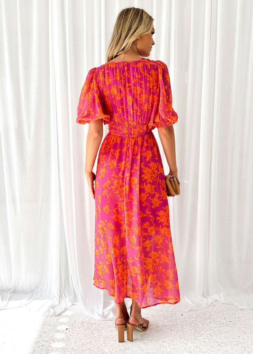 Lyla Women's Midi Dress | Floral Print, Comfortable Fit 2