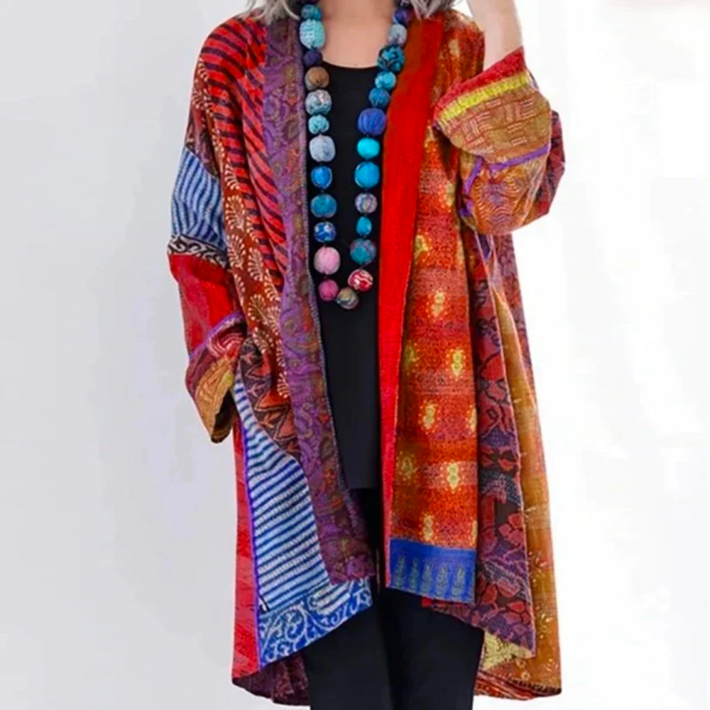 Macy Women's Long Cardigan | Colorful Design, Versatile Style 2