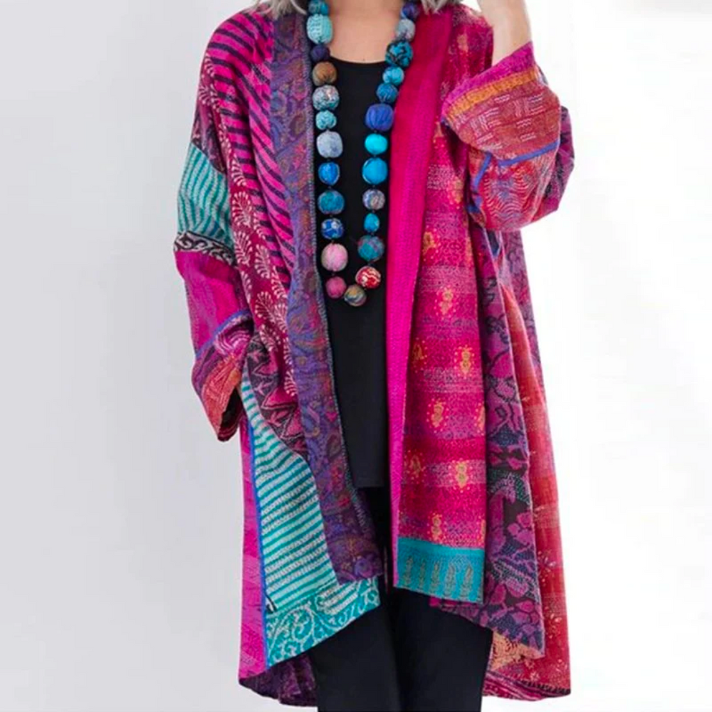 Macy Women's Long Cardigan | Colorful Design, Versatile Style 4