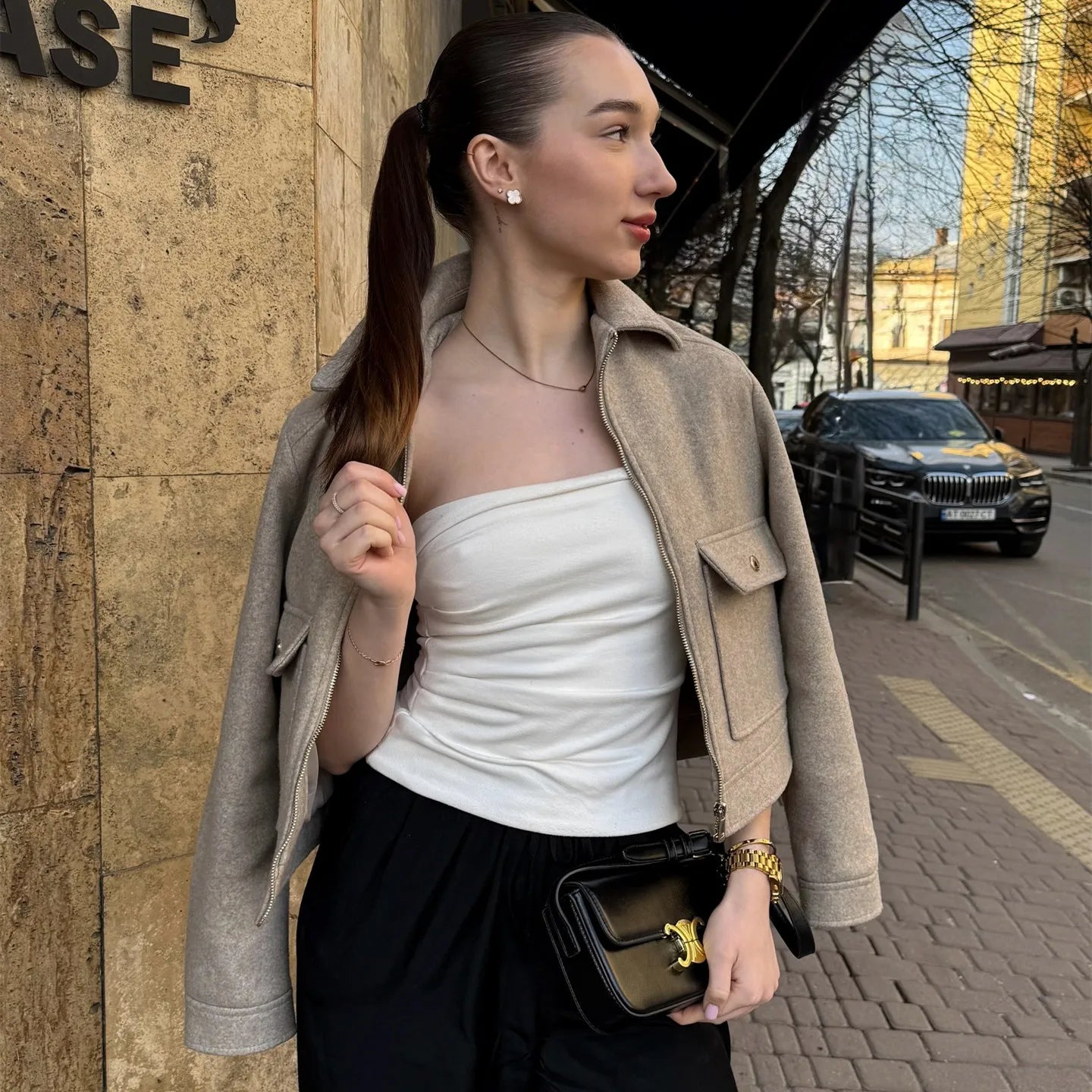 Mara Women's Cropped Jacket | Modern Utility Design, Structured Fit 1