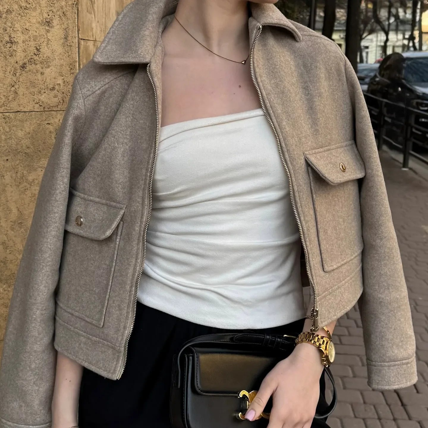 Mara Women's Cropped Jacket | Modern Utility Design, Structured Fit 2
