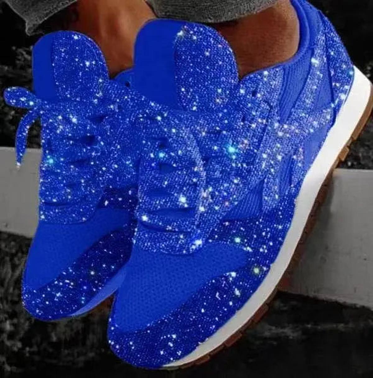 Mara Women's Sneakers | Glitter Effect, Lace-Up Style 4