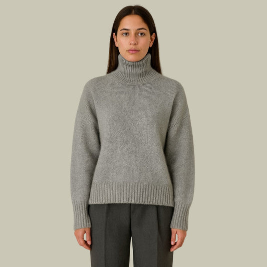 Mara Women's Sweater | Black Turtleneck, Relaxed Fit 1