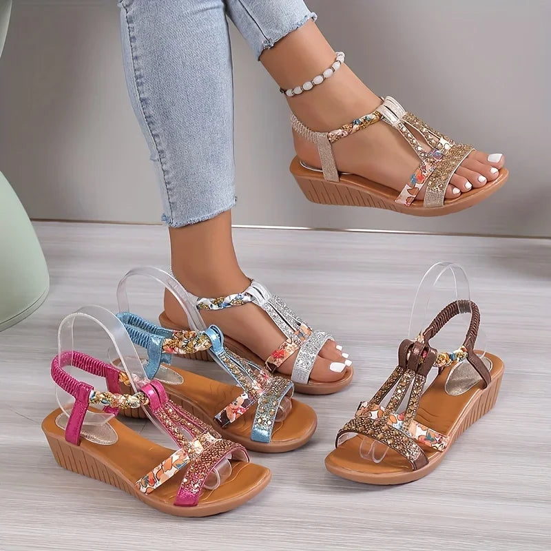 Marla Women's Wedge Sandals | Cushioned Sole, Lightweight Breathable Design 4