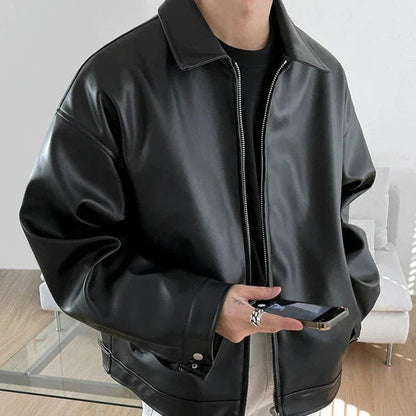 Maverick Men's Jacket | Oversized Leather, Streetwear Style 0