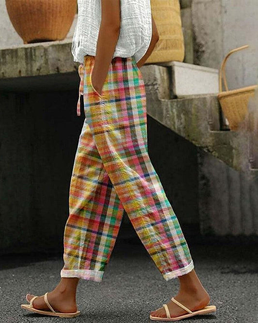 Mavi Women's Cropped Pants | Vintage Multi-Colored Design, Comfortable Fit 0