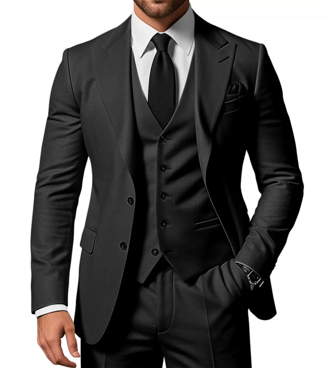 Max Men's 3-Piece Suit | Slim Fit, Elegant Wedding Suit for Men 3