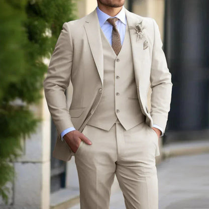 Max Men's Suit | Three-Piece Wedding Ensemble, Classic Fit 1