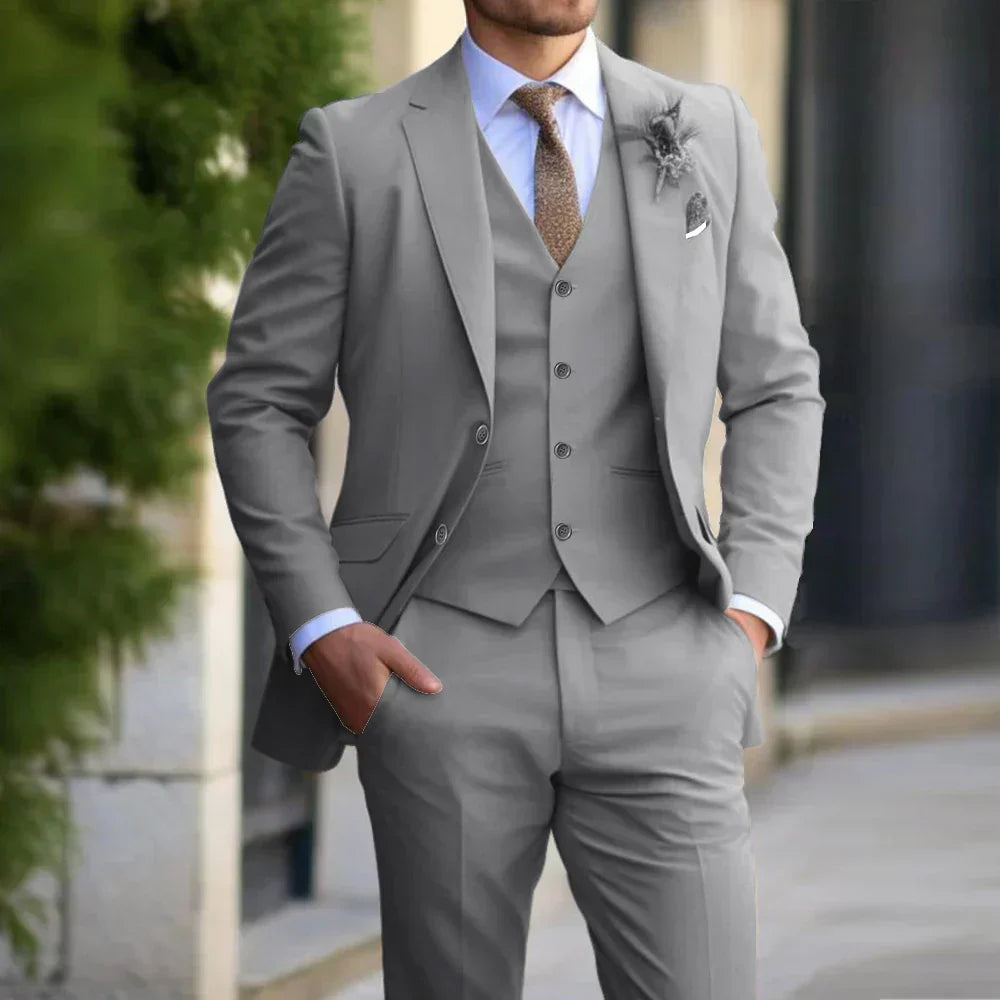 Max Men's Suit | Three-Piece Wedding Ensemble, Classic Fit 2