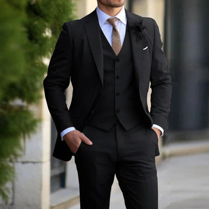 Max Men's Suit | Three-Piece Wedding Ensemble, Classic Fit 4