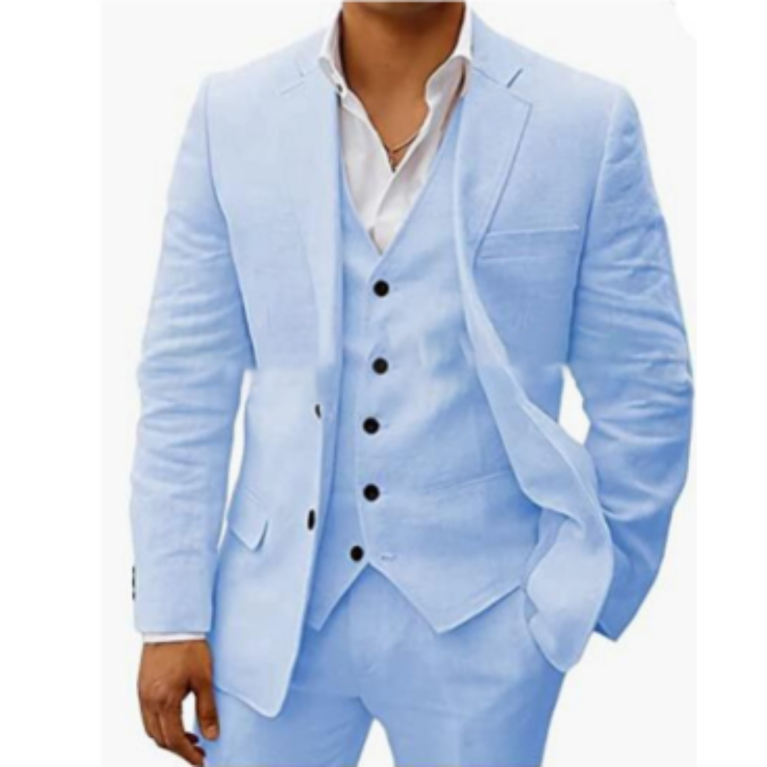 Max Men's Three-Piece Suit | Modern Fit for Summer Events 0