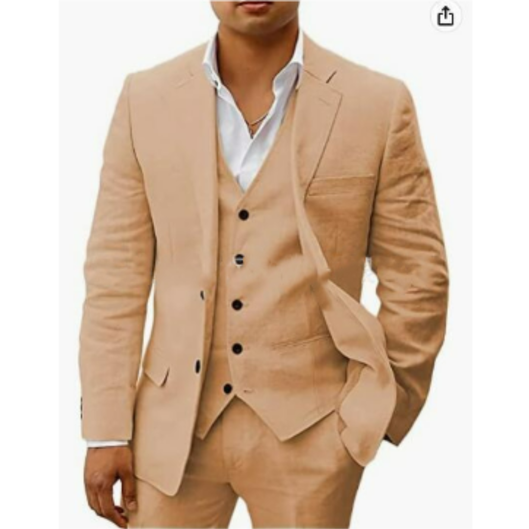 Max Men's Three-Piece Suit | Modern Fit for Summer Events 1