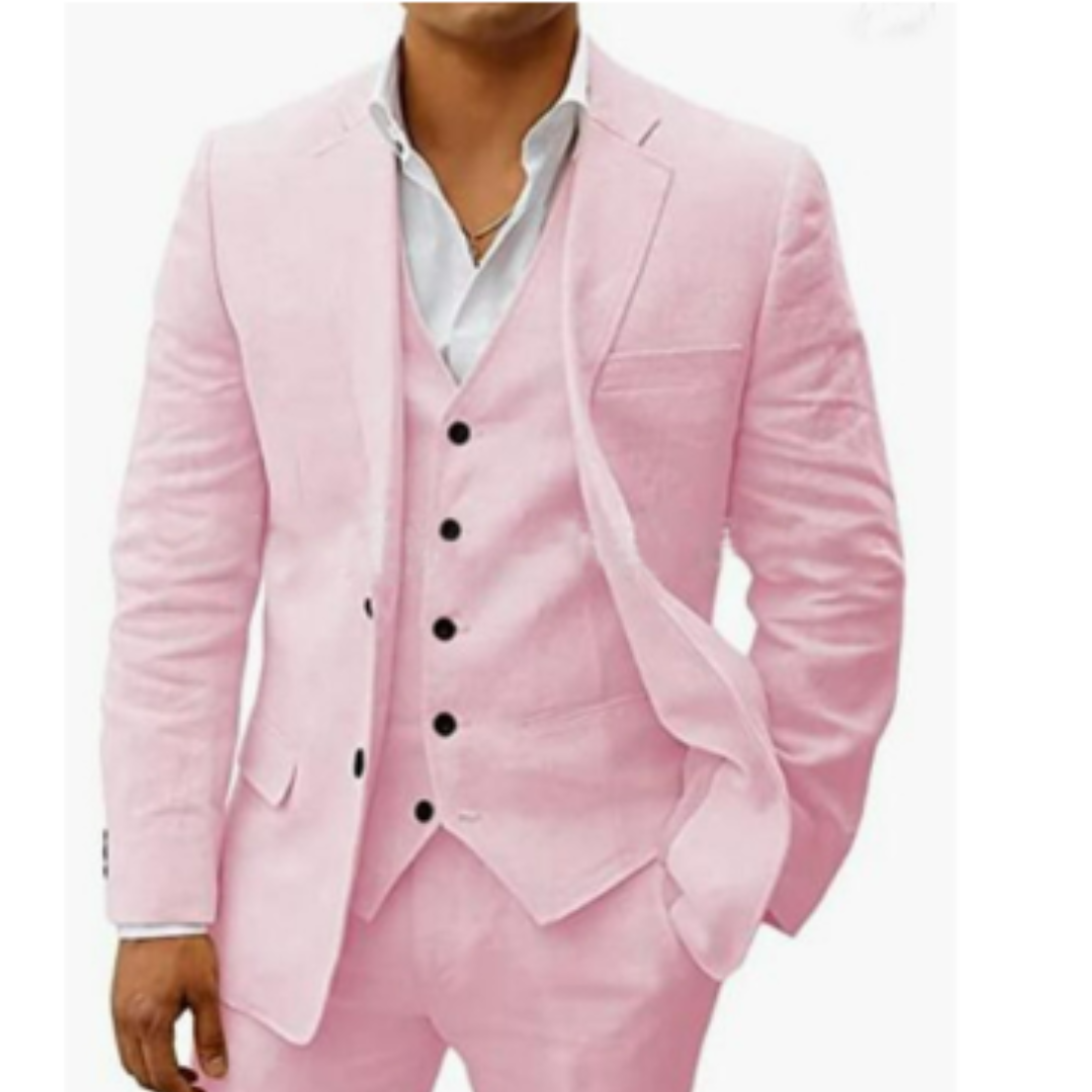 Max Men's Three-Piece Suit | Modern Fit for Summer Events 3