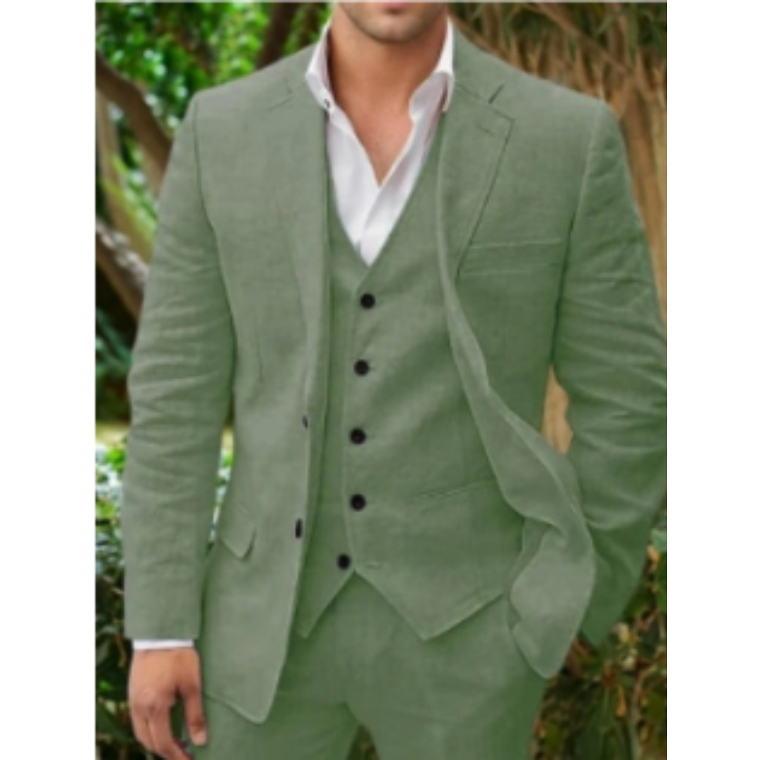 Max Men's Three-Piece Suit | Modern Fit for Summer Events 5