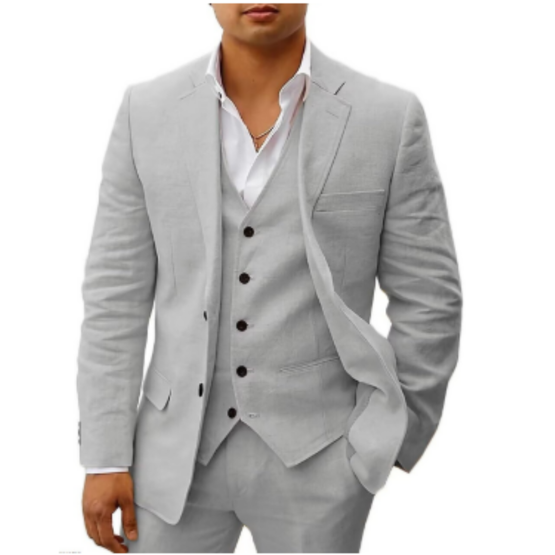 Max Men's Three-Piece Suit | Modern Fit for Summer Events 6