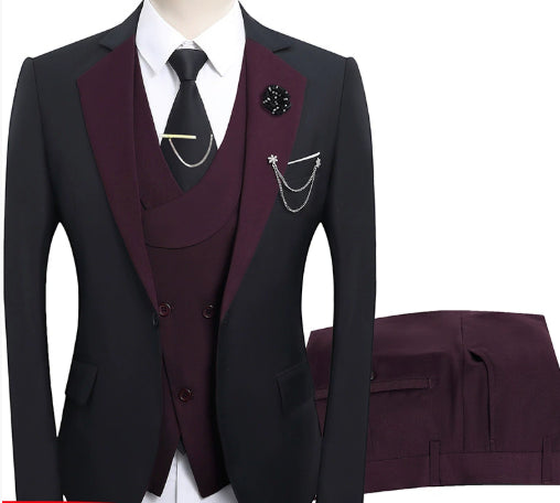 Max Men's Wedding Suit | 3-Piece Blazer, Vest & Trousers, Elegant Fit 0