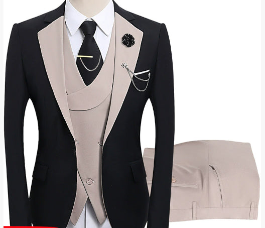 Max Men's Wedding Suit | 3-Piece Blazer, Vest & Trousers, Elegant Fit 4