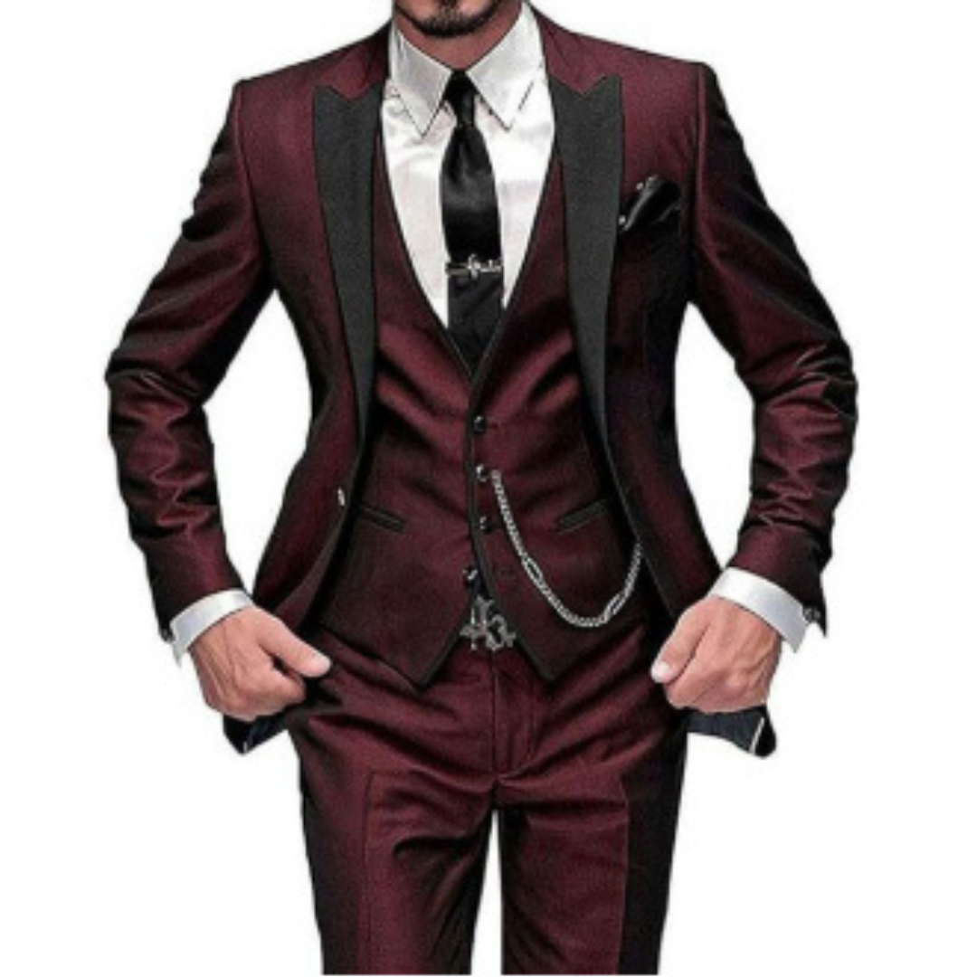 Max Men's Wedding Suit | Classic Three-Piece Design 0