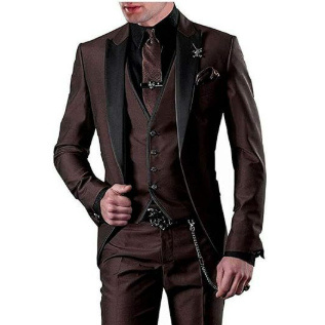 Max Men's Wedding Suit | Classic Three-Piece Design 1