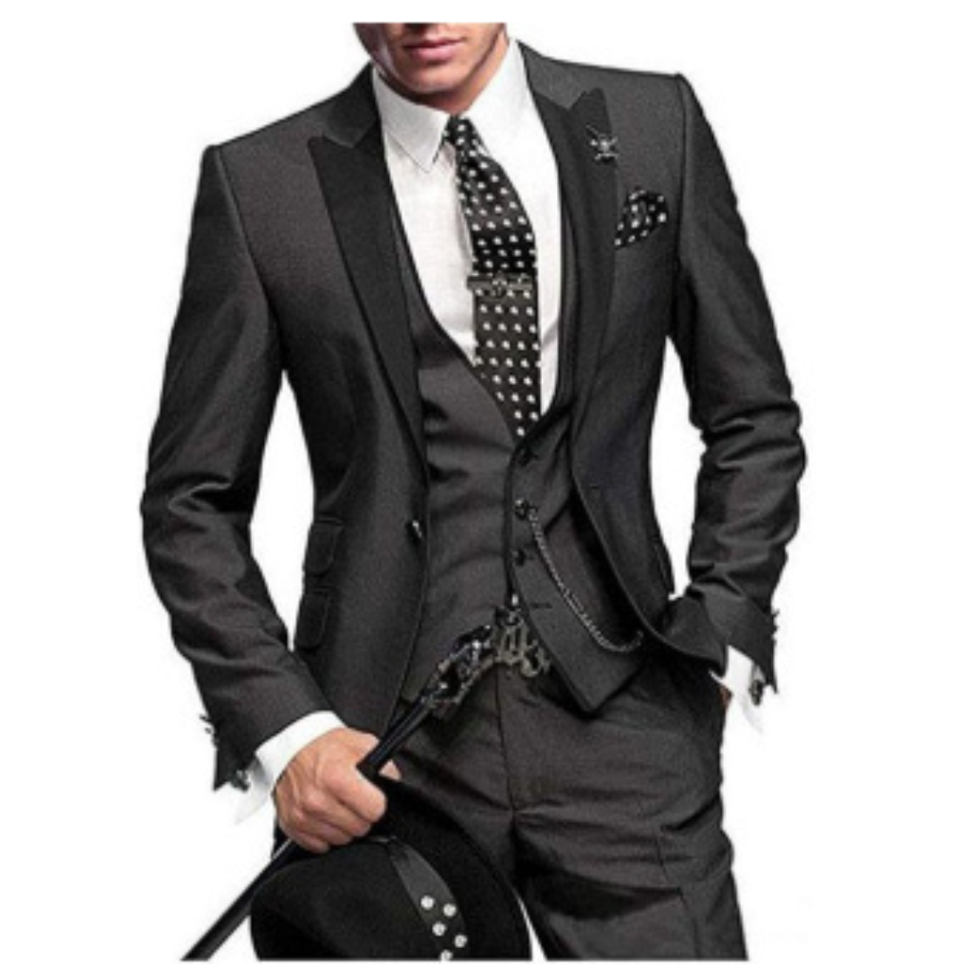 Max Men's Wedding Suit | Classic Three-Piece Design 2