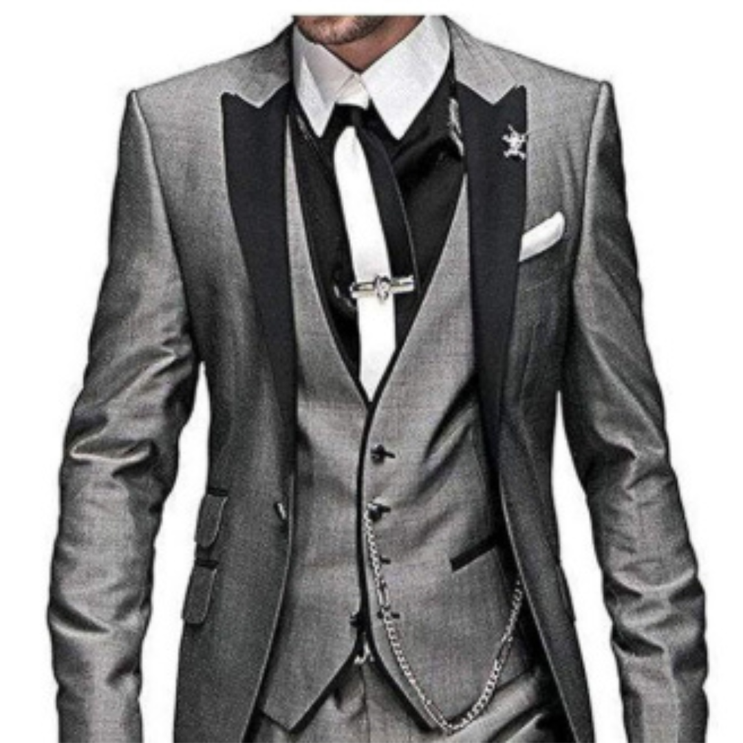 Max Men's Wedding Suit | Classic Three-Piece Design 4