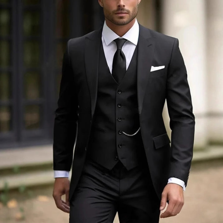 Max Modern Fit Suit for Men | Three-Piece Wedding Suit, Slim Fit Elegance 3