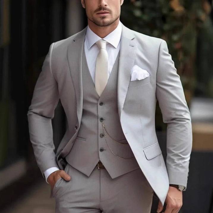 Max Modern Fit Suit for Men | Three-Piece Wedding Suit, Slim Fit Elegance 4