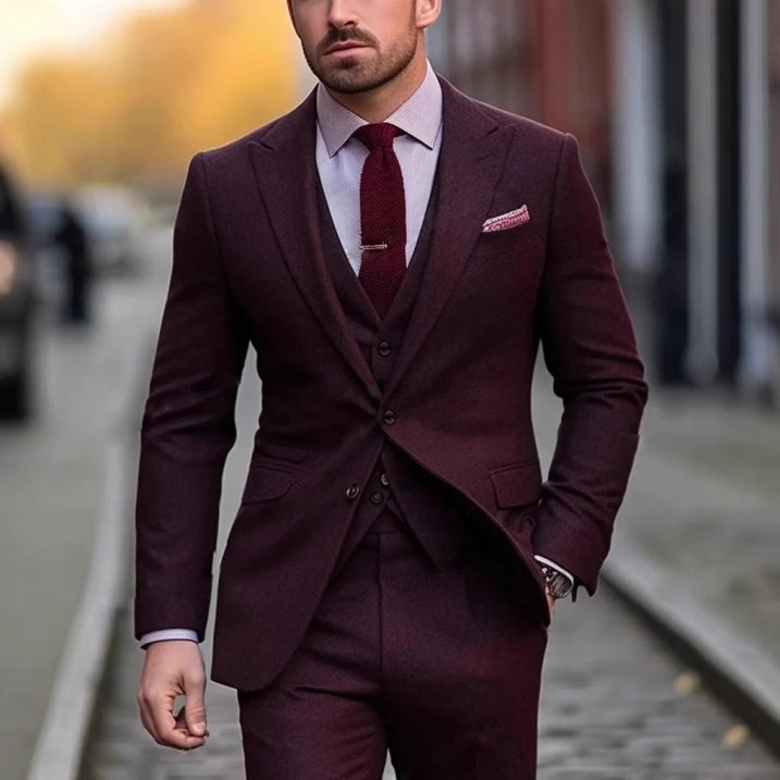 Max Modern Fit Suit for Men | Three-Piece Wedding Suit, Slim Fit Elegance 5