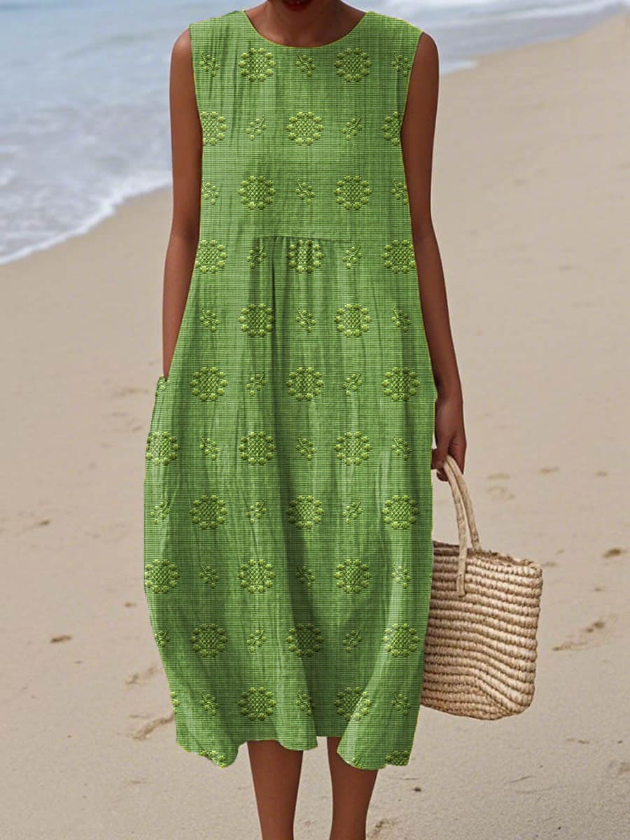 Maya Women's Maxi Dress | 100% Cotton, Elegant Design 0